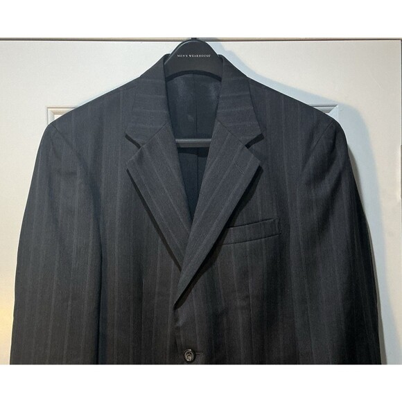 Oscar De La Renta Pinstripe Wool Cashmere Blend Blazer Jacket Sports Coat 38S - Picture 2 of 8
